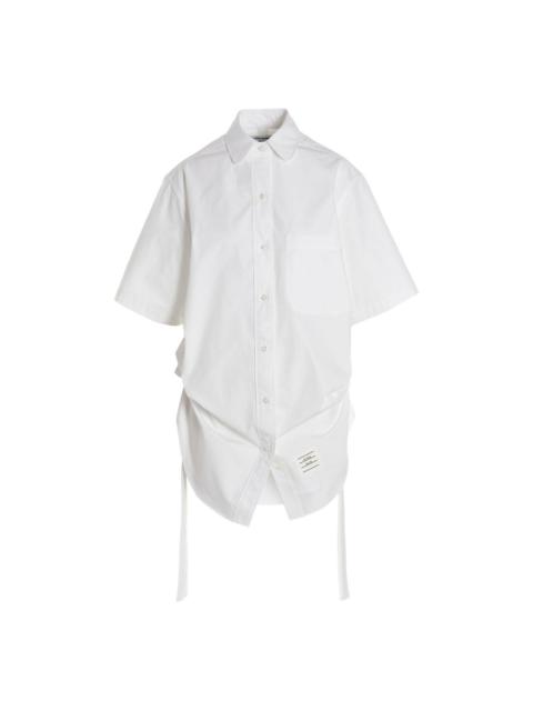Thom Browne Heavy Poplin gathered shirt minidress