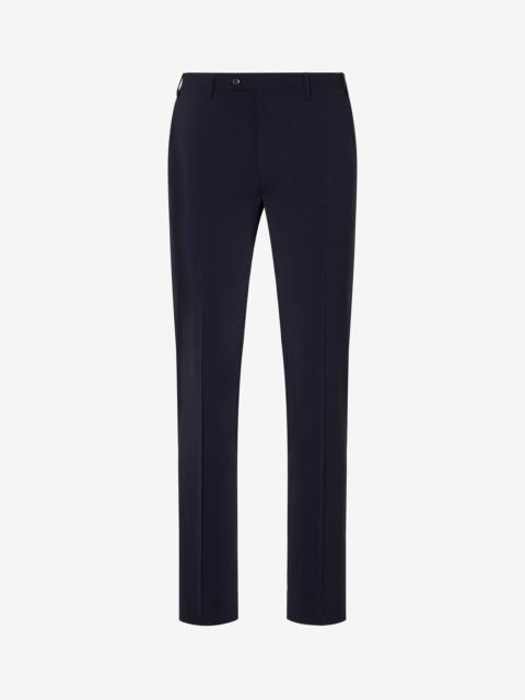 CORNELIANI Navy blue 120's stretch wool trousers