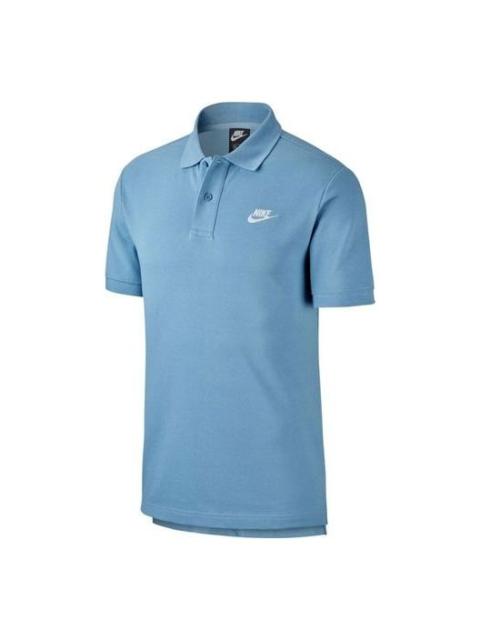 Nike Nike Sportswear lapel Short Sleeve Polo Shirt Blue CJ4457-424