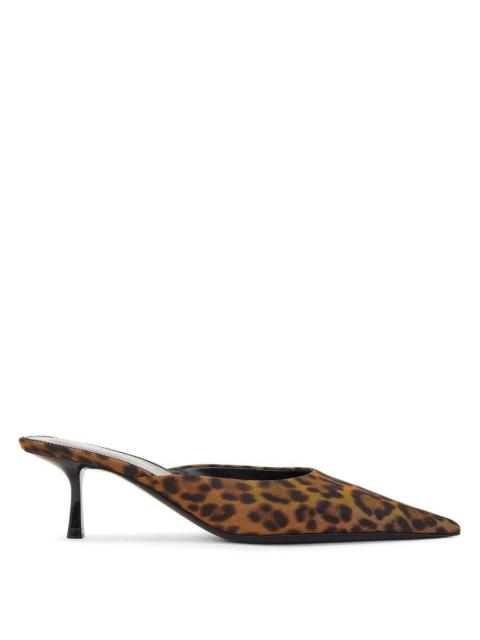 SAINT LAURENT Saint Laurent Barbara Leopard Print Mules