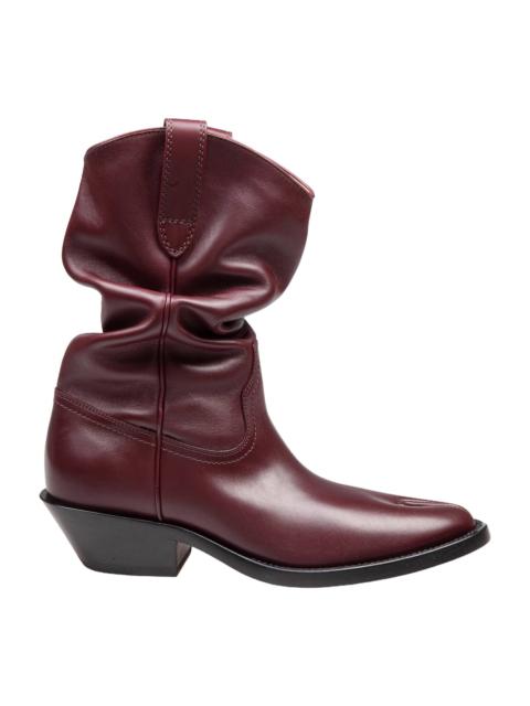 Tabi Texan Boot In Leather Color Bordeaux