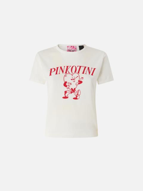 PINKO T-SHIRT WITH HEART AND PINKOTINI PRINT