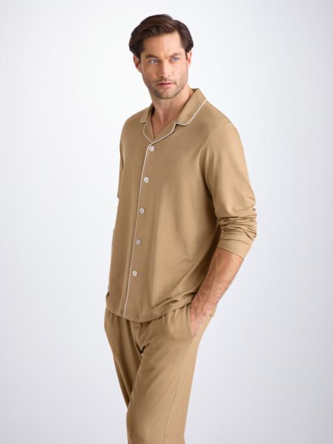 Derek Rose Men's Pajamas Basel Micro Modal Stretch Camel