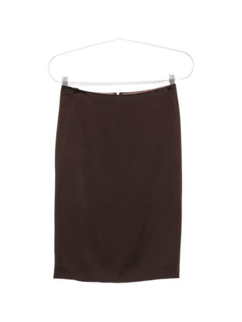 Satin midi skirt
