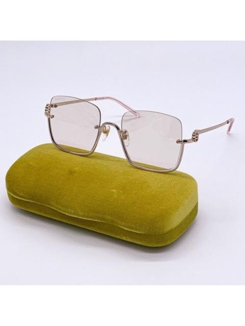 GUCCI NEW GUCCI GG1279S 004 NEW COLLECTION WOMEN GOLD CREAM SQUARE