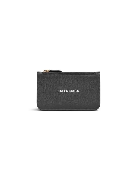 BALENCIAGA Women's Cash Large Long Coin And Card Holder in Black/white