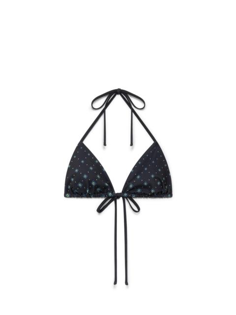 CASABLANCA Degrade Black Monogram Bikini Top