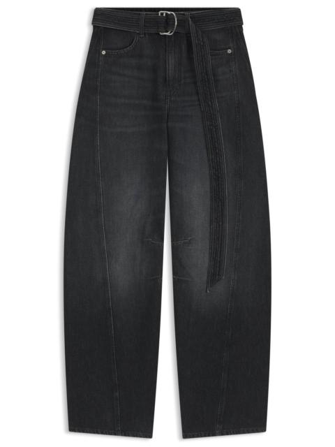 BOSS BLACK BALLOON-LEG JEANS IN RIGID DENIM