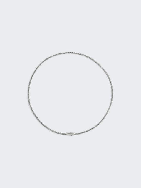 Bottega Veneta Intreccio Necklace Silver