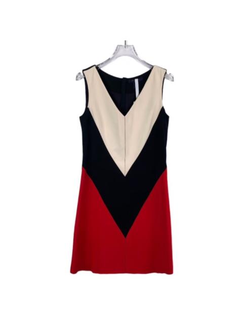 Louis Vuitton Louis Vuitton V Sleeveless Color-Blocked Silk Zip Dress