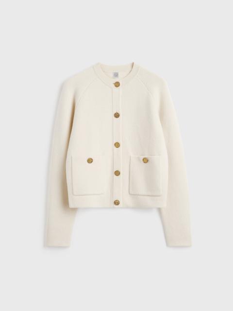 TOTEME Hammered button cardigan milk