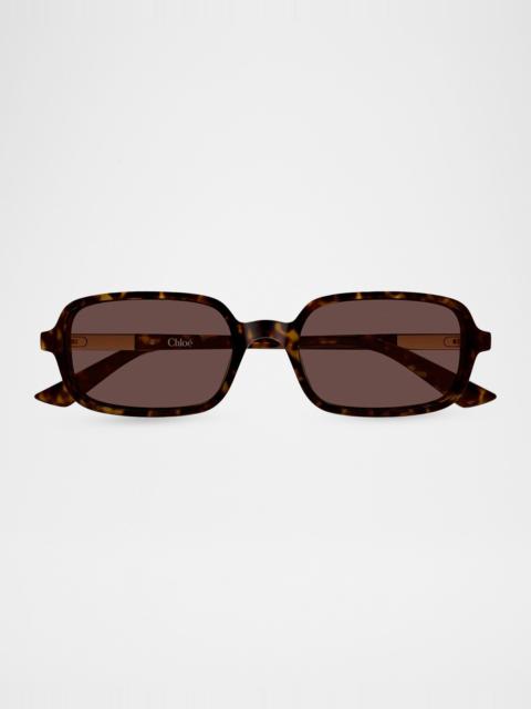 Chloé 53mm Acetate Rectangular Sunglasses