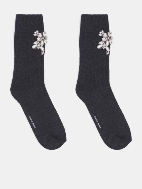 Simone Rocha Pearl Crystal Rose Ankle Socks