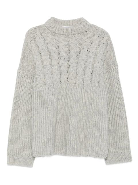 CECILIE BAHNSEN Cecilie Bahnsen Cable-knit Crew-neck Sweater