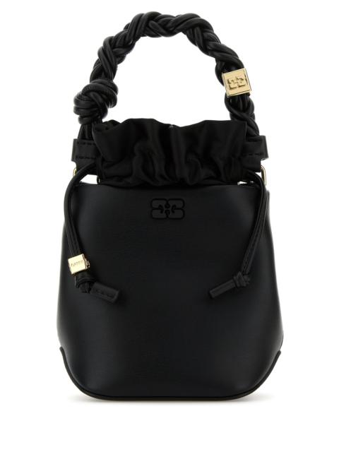 GANNI Black leather Bou bucket bag