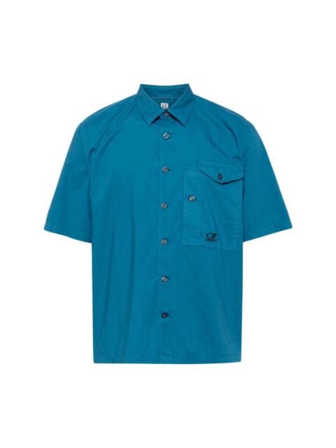 C.P. Company logo-embroidered cotton sirt
