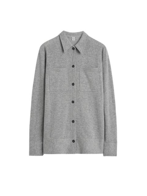 TOTEME Cashmere Shirt in Grey Melange