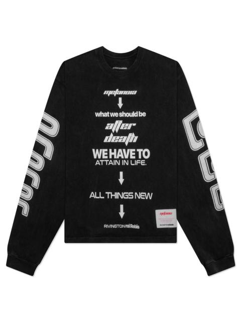 RRR123 AFTER DEATH CVA L/S TEE - JET BLACK