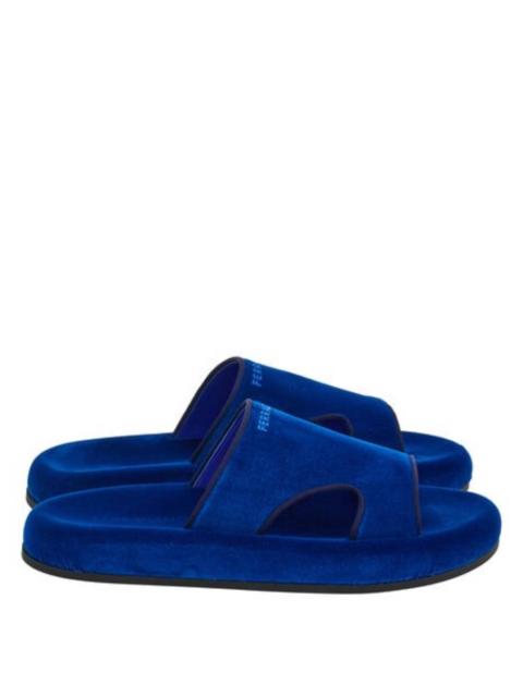 FERRAGAMO Ferragamo Velvet Slide Sandals, Size 9