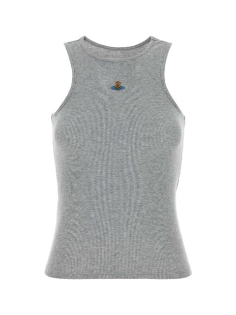 Vivienne Westwood Melange Grey Stretch Cotton 90s Tank Top