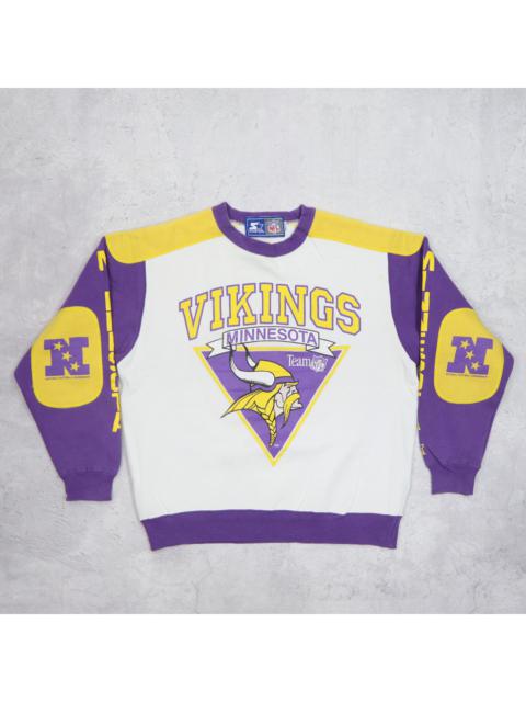 Other Designers Vintage 90s Team NFL VIKING MINNESOTA By Starter Big Logo Sweater Sweatshirt Pullover Jumper