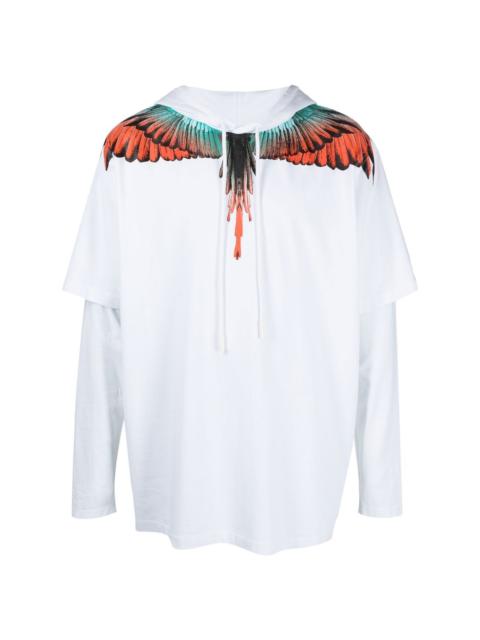 Marcelo Burlon County Of Milan bird-print layered hoodie