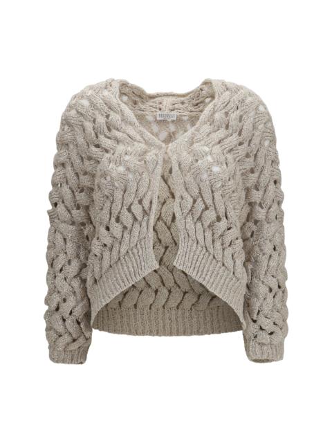 Brunello Cucinelli Brunello Cucinelli Women Openwork Sequin Cardigan