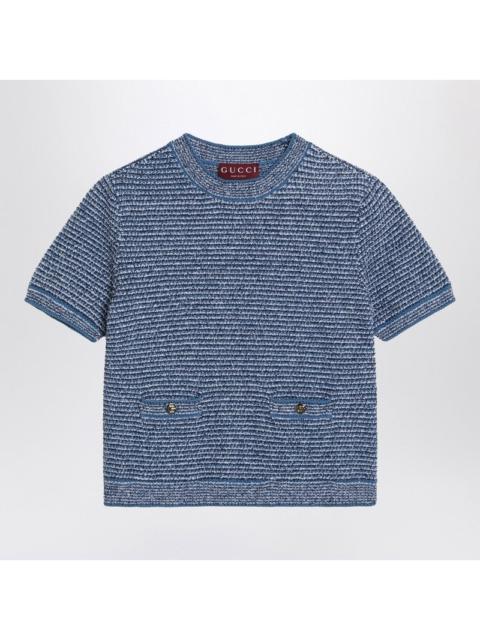 GUCCI Gucci Light Blue Cotton-Blend Sweater Women