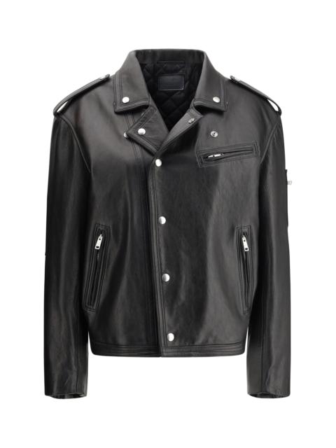 Prada Prada Women Biker Leather Jacket