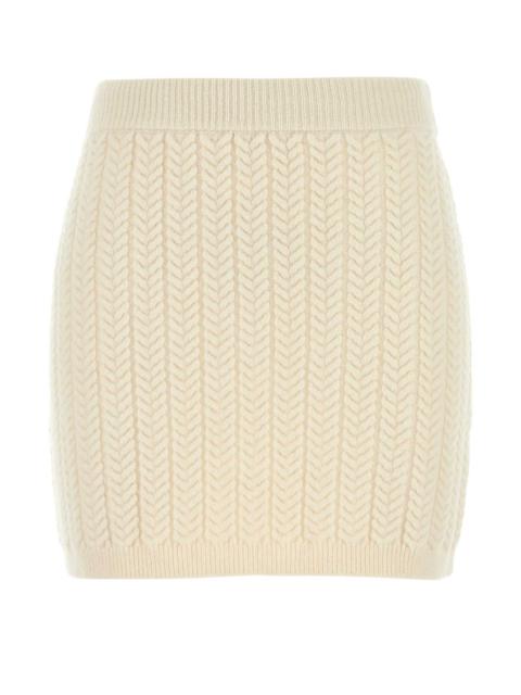 Sportmax Women Ivory Wool Blend Earry1 Mini Skirt