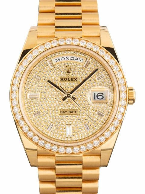 ROLEX Rolex Day-Date 40 Ref 228348RBR Diamond Paved Dial