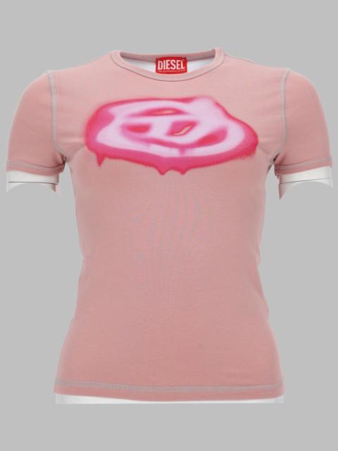 Diesel Diesel Women T-Shirt Con Logo Effetto Graffiti