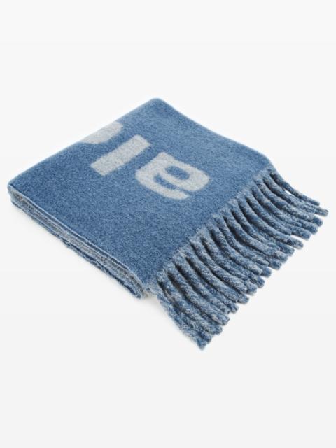 Alexander Wang Jacquard Logo Scarf in Alpaca-Wool Blend