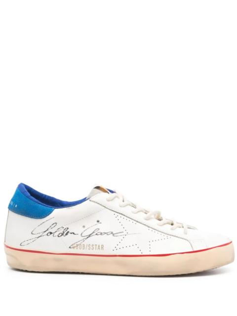 Golden Goose Golden Goose Men "Super Star" Leather Upper With Signature Suede Tongue And Heel Skate Star Sneakers