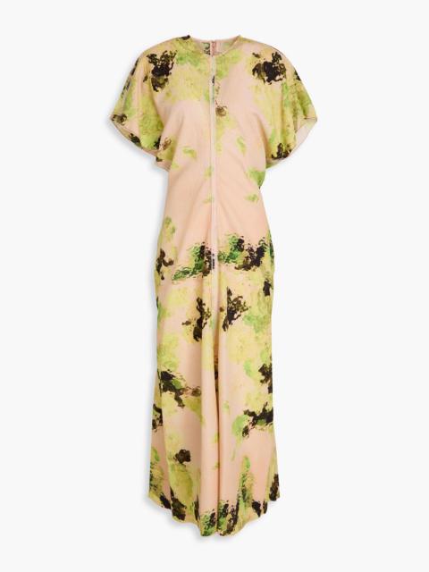 Victoria Beckham Printed cloqué midi dress