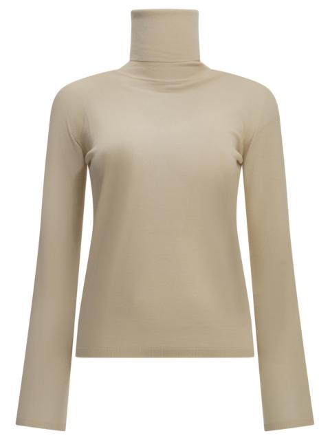 Max Mara Max Mara Virgin Wool Turtleneck Sweater Beige