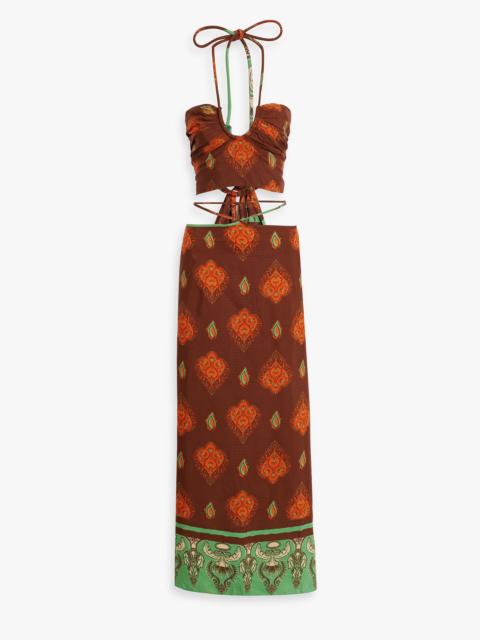 Johanna Ortiz Guardian of Wisdom printed jacquard maxi skirt and top set