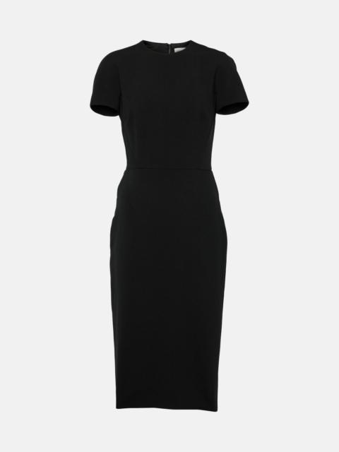 Victoria Beckham Fitted T-Shirt crêpe midi dress