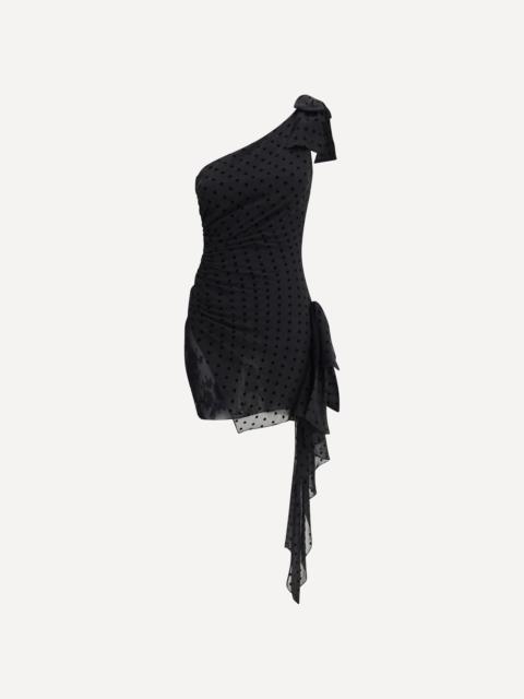 Alessandra Rich Polka-dot one-shoulder Dress