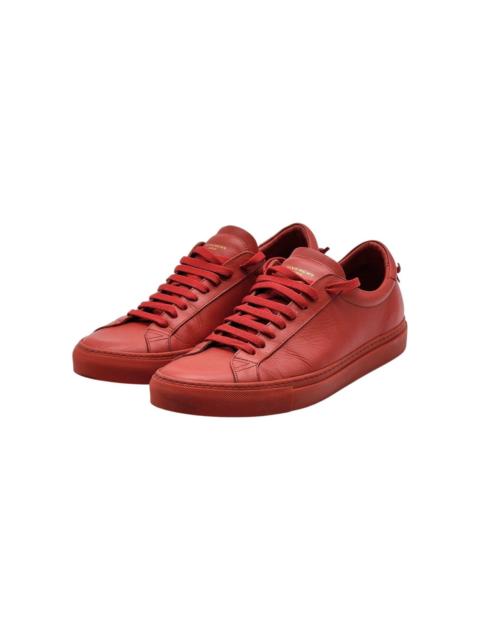 Givenchy Urban Street Low Leather Sneakers Red EU 45 US 12 - $890