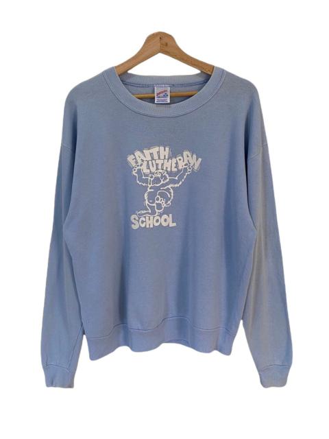 Other Designers Jerzees - 🔥VINTAGE 90s FAITH LUTHERAN SCHOOL PRINT LOGO SWEATSHIRT