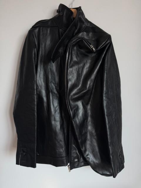 Rick Owens Rick Owens FW17 Black Coated Denim Zip-Up Jacket