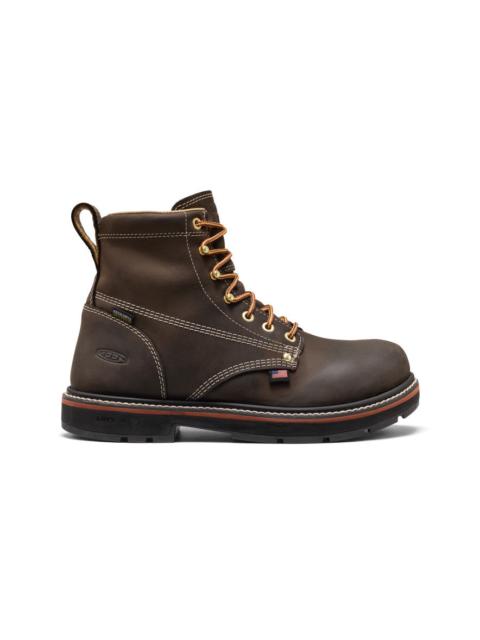 KEEN Men's Liberty 6" Waterproof 90° Heel Boot (Carbon Toe)