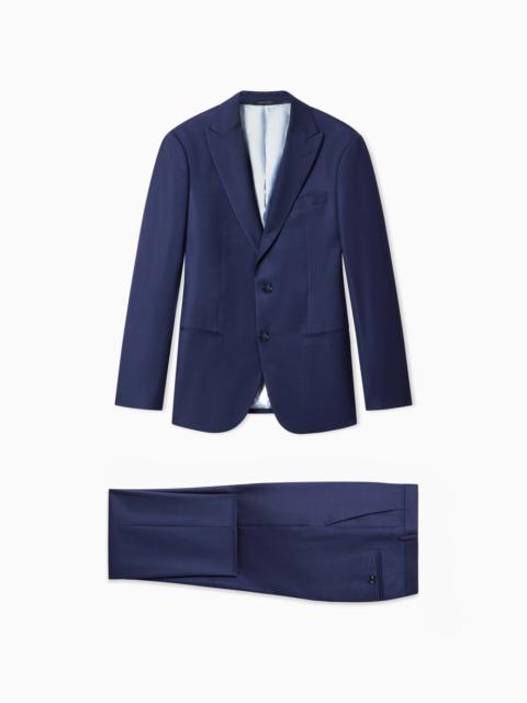 GIORGIO ARMANI SOHO LINE, SINGLE-BREASTED, MICRO-ARMURE WOOL SUIT