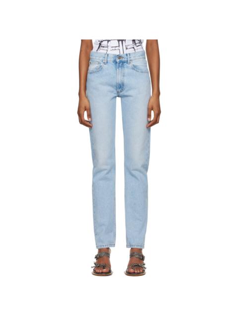 Jean Paul Gaultier Blue Printed Jeans