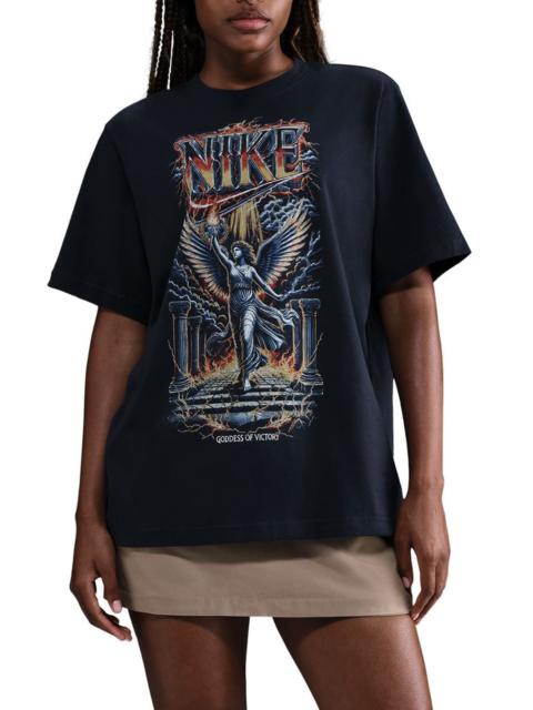 Nike Nike Essential Cotton Graphic Print T-Shirt in Off Noir at Nordstrom