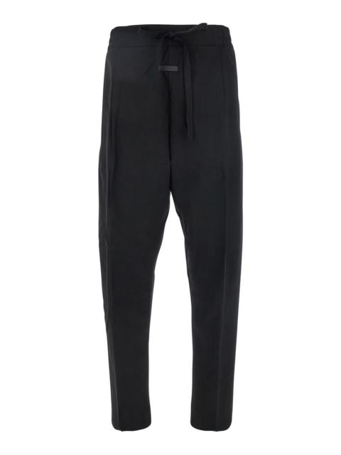 Fear of God Fear Of God Men Black Pants With Front Knot Closure And Logo Patch In Cotton And Wool Blend Woman