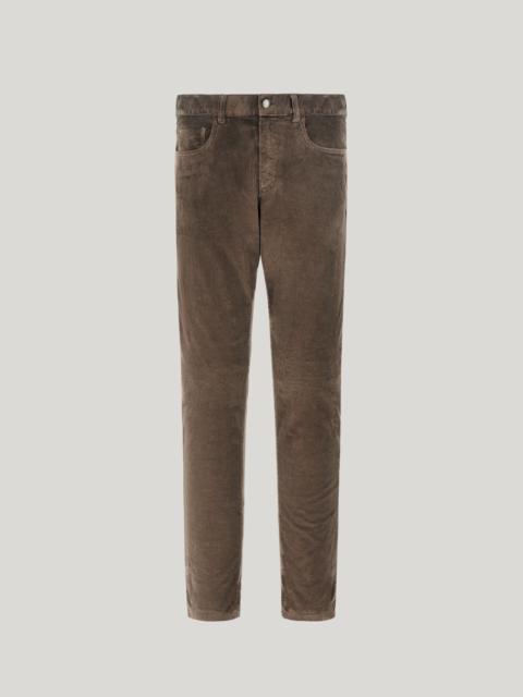 Canali DARK BROWN REGULAR FIT SOFT TOUCH CORDUROY PANTS