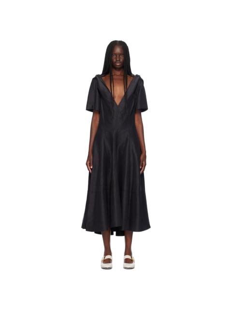 Bottega Veneta Black Fluid Midi Dress