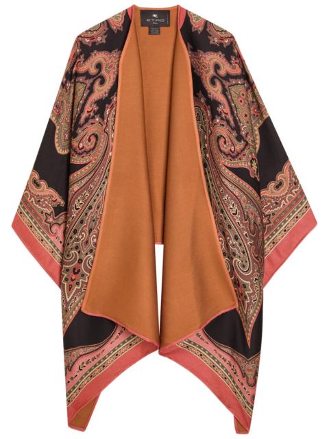 Etro Etro Patterned-jacquard Wool-blend Cape